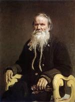 Ilya Efimovich Repin  - Bilder Gemälde - Portrait of the Narrator of the Folk Tales V. Tschegolionkov