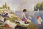 Georges Seurat - Peintures - Baignade