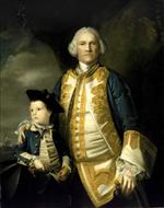 Joshua Reynolds - Bilder Gemälde - Admiral Francis Holburne and His Son
