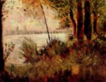 Georges Seurat - paintings - Bewachsener Hang