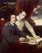 Joshua Reynolds  - Bilder Gemälde - James Paine Architect and His Son James