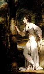 Joshua Reynolds  - Bilder Gemälde - Joanna Leigh, Mrs Richard Bennett Lloyd, Inscribing a Tree