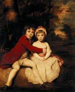 Joshua Reynolds  - Bilder Gemälde - John Parker and his sister Theresa