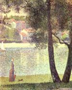Georges Seurat - paintings - La Siene a Courbevoie