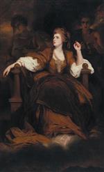 Joshua Reynolds  - Bilder Gemälde - Mrs Siddons as a Tragic Muse