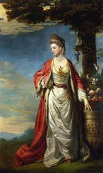 Joshua Reynolds  - Bilder Gemälde - Portrait of Mrs Trecothick, in Turkish Dress