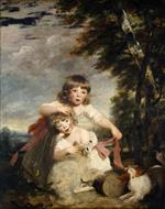 Joshua Reynolds  - Bilder Gemälde - The Brummel Children