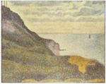 Georges Seurat  - paintings - Port-en-bessin, les grues et la percee