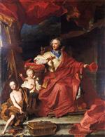 Hyacinthe Rigaud - Bilder Gemälde - Cardinal de Bouillon opening the 'Holy Door'