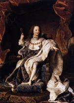 Hyacinthe Rigaud  - Bilder Gemälde - Portrait of Louis XV in Coronation Robes