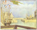 Georges Seurat  - Bilder Gemälde - Sonntag in Port en Bessin