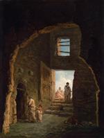 Hubert Robert  - Bilder Gemälde - Inhabited Ruins