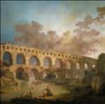 Hubert Robert  - Bilder Gemälde - The Pont du Gard, Nimes