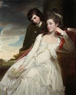 George Romney - Bilder Gemälde - Jane, Duchess of Gordon and her son George, Marquess of Huntly