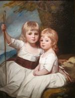 George Romney - Bilder Gemälde - Mary and Louise Kent