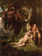 Alexandre Cabanel - Bilder Gemälde - Die Vertreibung von Adam und Eva aus dem Paradis