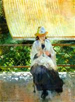 Theo van Rysselberghe  - Bilder Gemälde - On the Terrace at Sevres