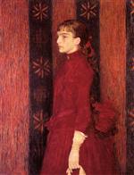 Theo van Rysselberghe  - Bilder Gemälde - Portrait of a Young Girl in Red