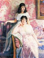 Theo van Rysselberghe  - Bilder Gemälde - Portrait of Madame Boivin and Her Daughter Pierrette
