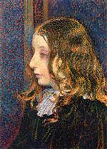 Theo van Rysselberghe  - Bilder Gemälde - Portrait of the Little Denise Maréchal