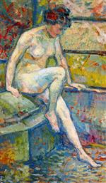 Theo van Rysselberghe  - Bilder Gemälde - Seated Bather