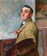 Theo van Rysselberghe  - Bilder Gemälde - Self Portrait with Palette