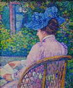 Theo van Rysselberghe  - Bilder Gemälde - The Lady with the Blue Hat