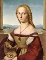Raffael - paintings - Frau mit einem Einhorn