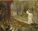 Max Slevogt - Bilder Gemälde - Die Champagnerarie aus Don Giovanni (d'Andrade an der Rampe)