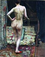 Max Slevogt - Bilder Gemälde - Female Nude from the Back