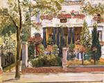 Max Slevogt  - Bilder Gemälde - The Front Garden of the Steinbertschen Villa in Berlin