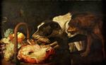 Frans Snyders - Bilder Gemälde - Dogs Stealing Food from a Basket