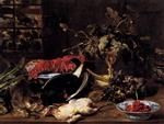 Frans Snyders  - Bilder Gemälde - Still Life with Crab, Poultry and Fruit