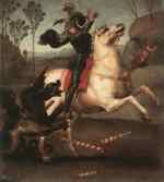 Raphael - paintings - Der heilige Georg im Kampf mit dem Drachen
