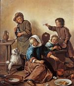Bild:Kitchen Scene with Maid and Children