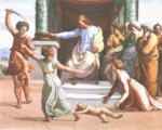 Raphael - paintings - Das Urteil Salomons