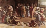 Raphael - paintings - Der Tod des Ananias
