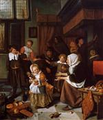 Jan Havicksz Steen  - Bilder Gemälde - The Feast of Saint Nicholas