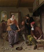 Jan Havicksz Steen  - Bilder Gemälde - The Interior of an Inn