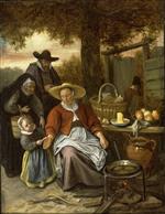 Jan Havicksz Steen  - Bilder Gemälde - The Pancake Woman