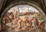 Raffael - paintings - The Battle of Ostia