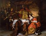 Jan Havicksz Steen  - Bilder Gemälde - The Wrath of Ahasuerus