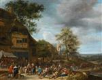 Jan Havicksz Steen  - Bilder Gemälde - Villagers Merrymaking Outside an Inn