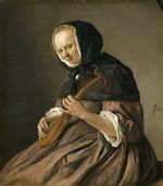 Jan Havicksz Steen  - Bilder Gemälde - Woman Playing the Cittern