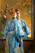 Alfred Stevens - Bilder Gemälde - Die japanische Pariserin