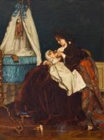 Alfred Stevens - Bilder Gemälde - Eine Mutter