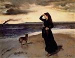 Alfred Stevens  - Bilder Gemälde - Farewell at the Seafront