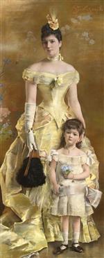 Alfred Stevens  - Bilder Gemälde - La Baronne de Bonhome