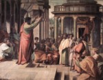 Raffael  - Bilder Gemälde - Heiliger Paul Predigt in Athen