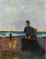 Alfred Stevens  - Bilder Gemälde - Lady on the Beach